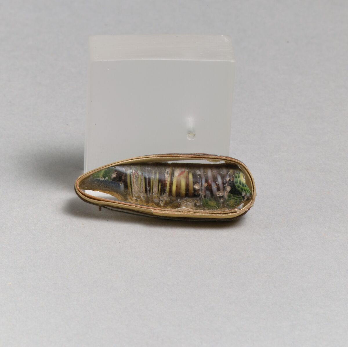 Glass mosaic fragment, Glass, Roman 