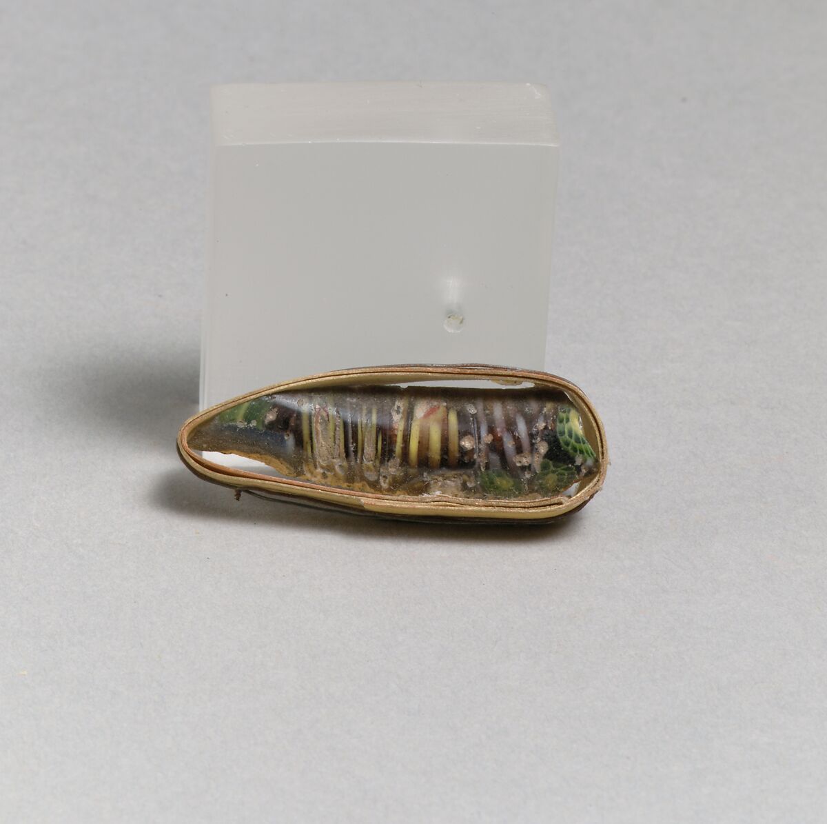 Glass mosaic fragment, Glass, Roman