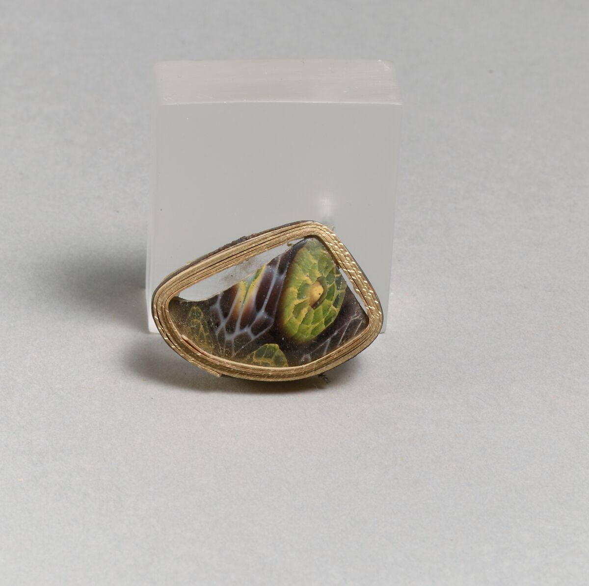 Glass mosaic fragment, Glass, Roman