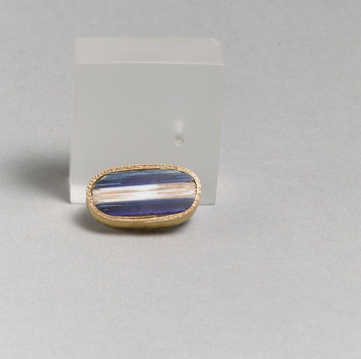 Glass inlay fragment, Glass, Roman
