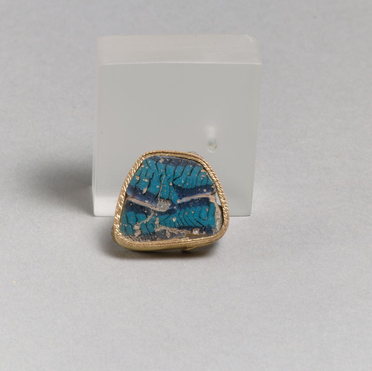 Glass mosaic inlay fragment, Glass, Roman