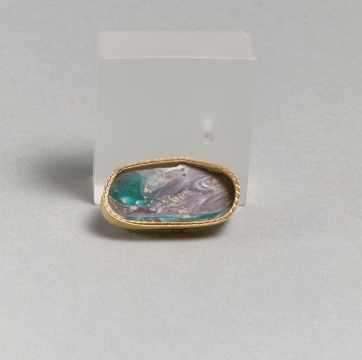 Glass mosaic fragment, Glass, Roman