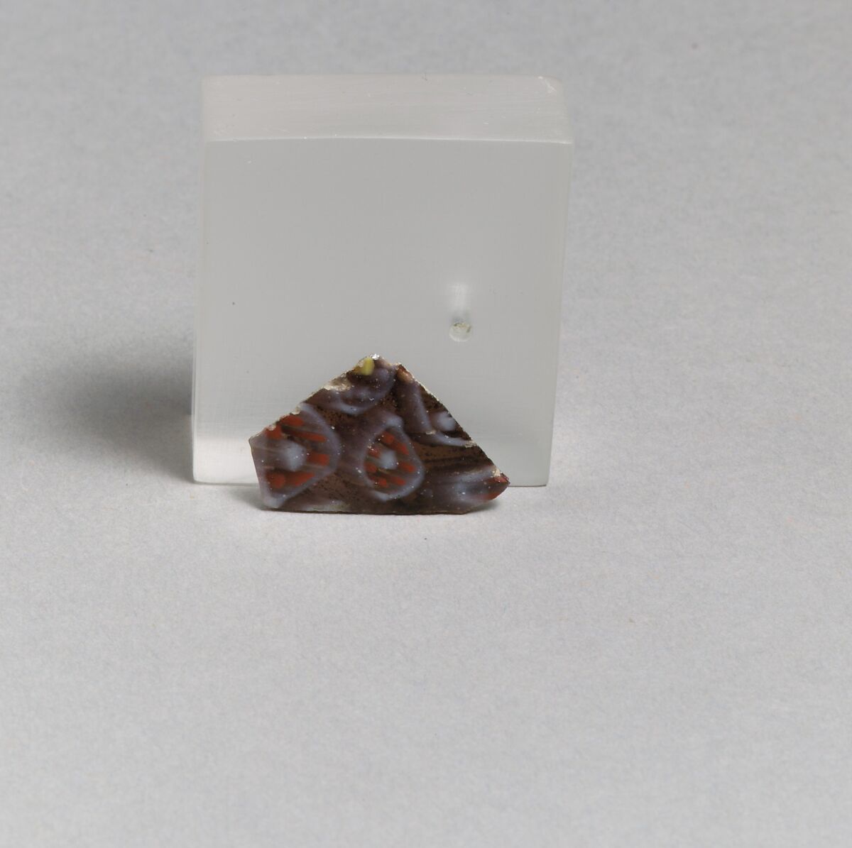 Glass mosaic fragment, Glass, Roman 