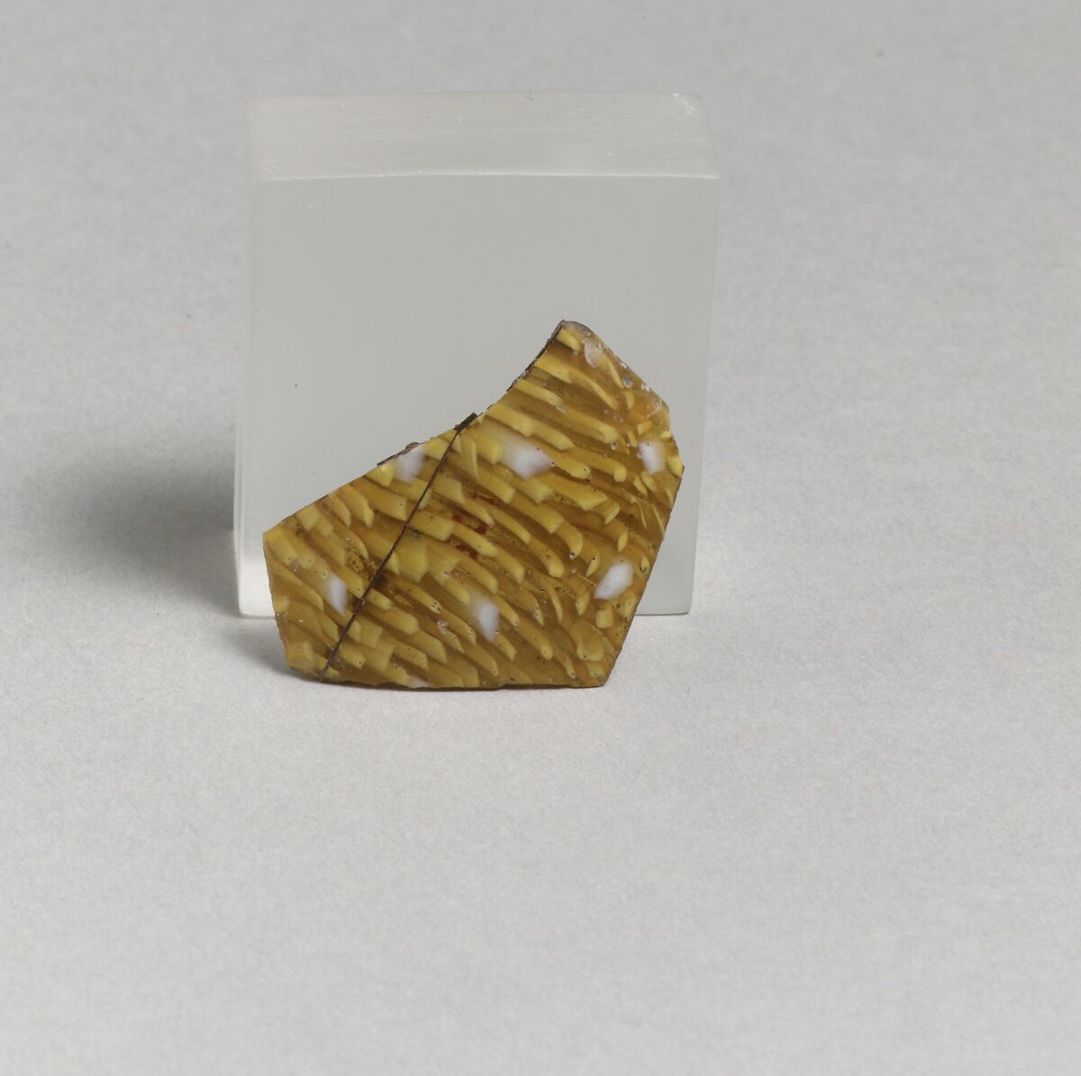 Glass mosaic fragment, Glass, Roman