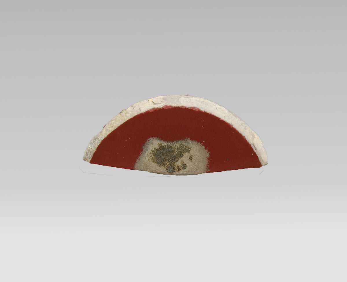 Glass monocrome dish fragment, Glass, Roman 