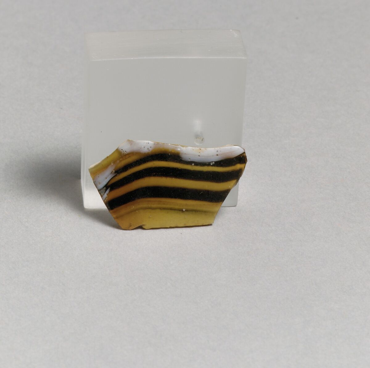 Glass mosaic fragment, Glass, Roman 
