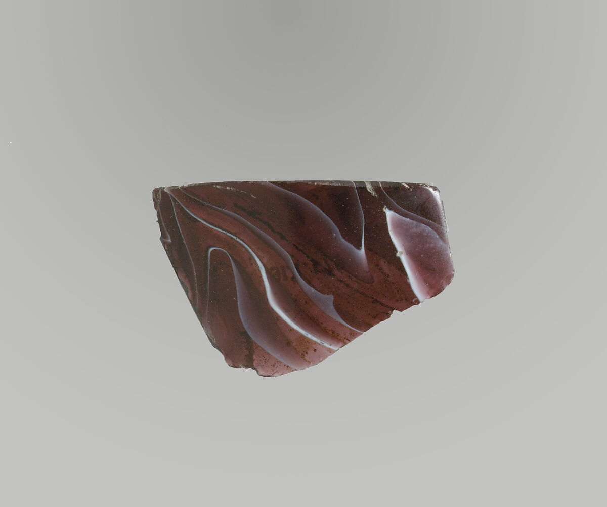 Glass mosaic beaker fragment, Glass, Roman 