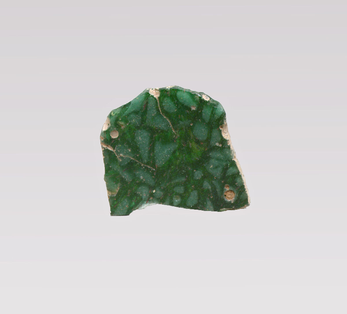 Glass mosaic inlay fragment, Glass, Roman