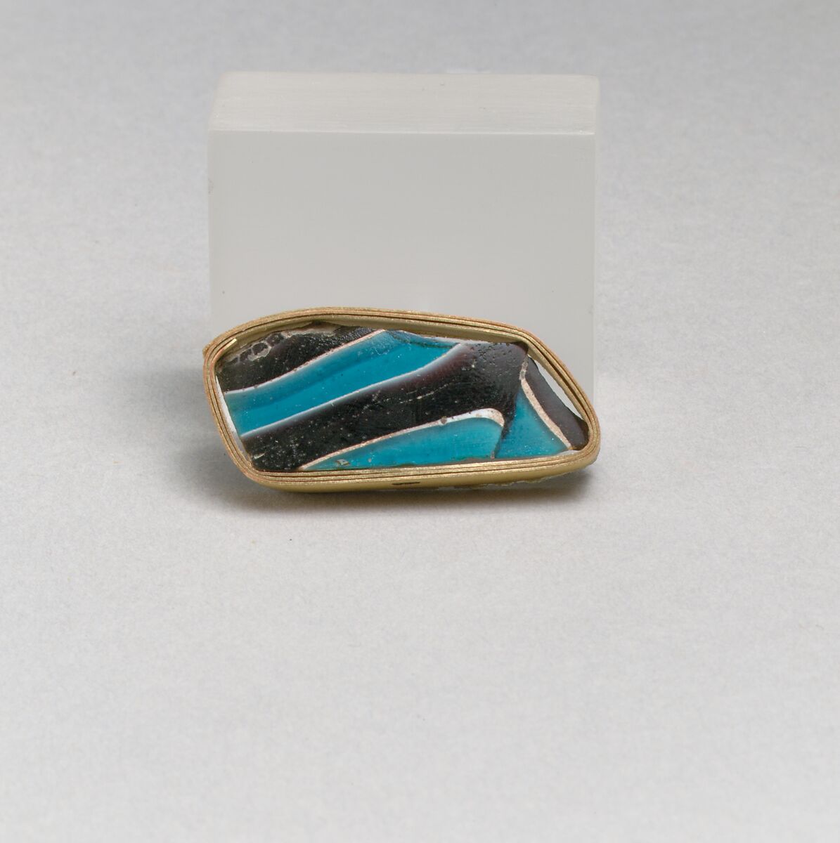 Glass mosaic fragment, Glass, Roman