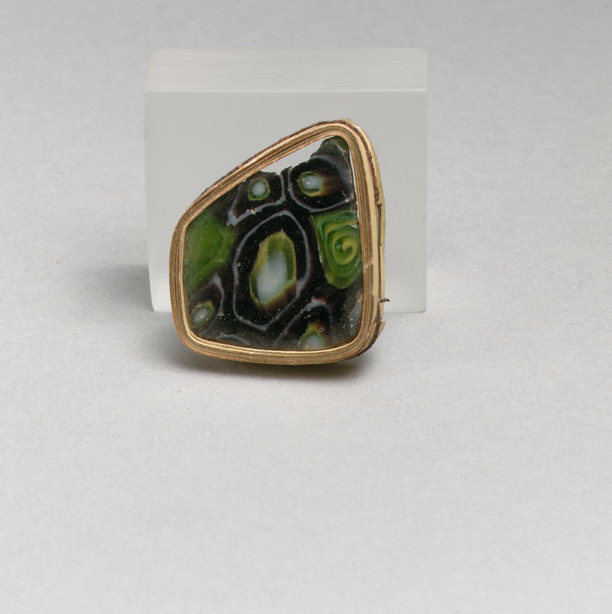 Glass mosaic fragment, Glass, Roman