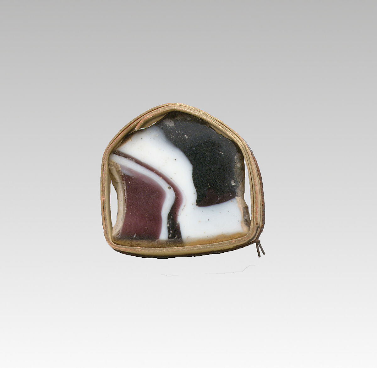 Glass mosaic fragment, Glass, Roman 