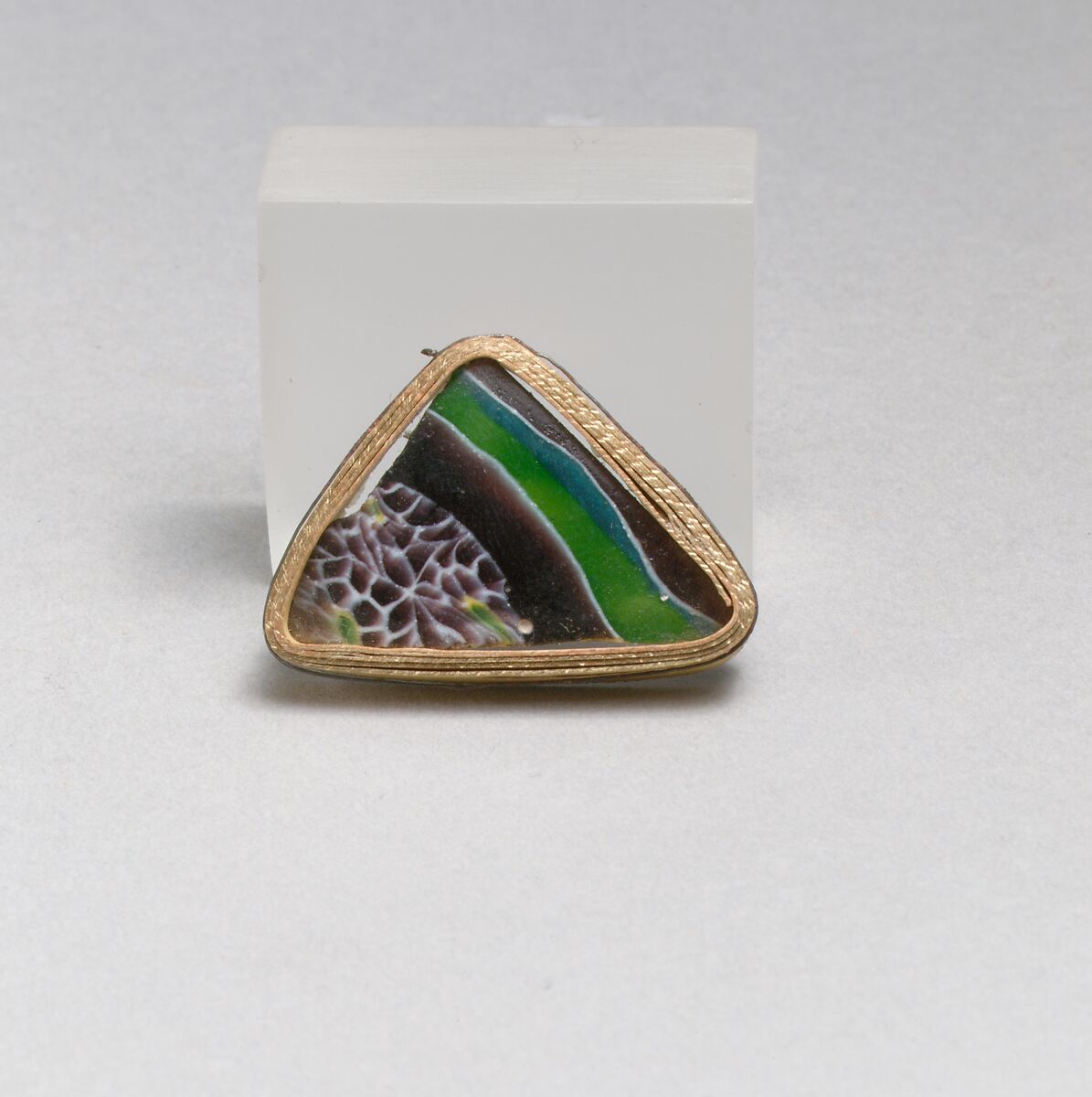 Glass mosaic bowl fragment, Glass, Roman