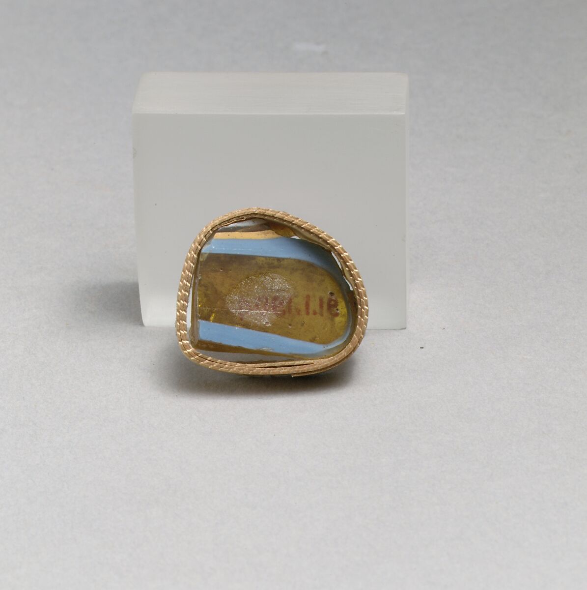 Glass mosaic fragment, Glass, Roman