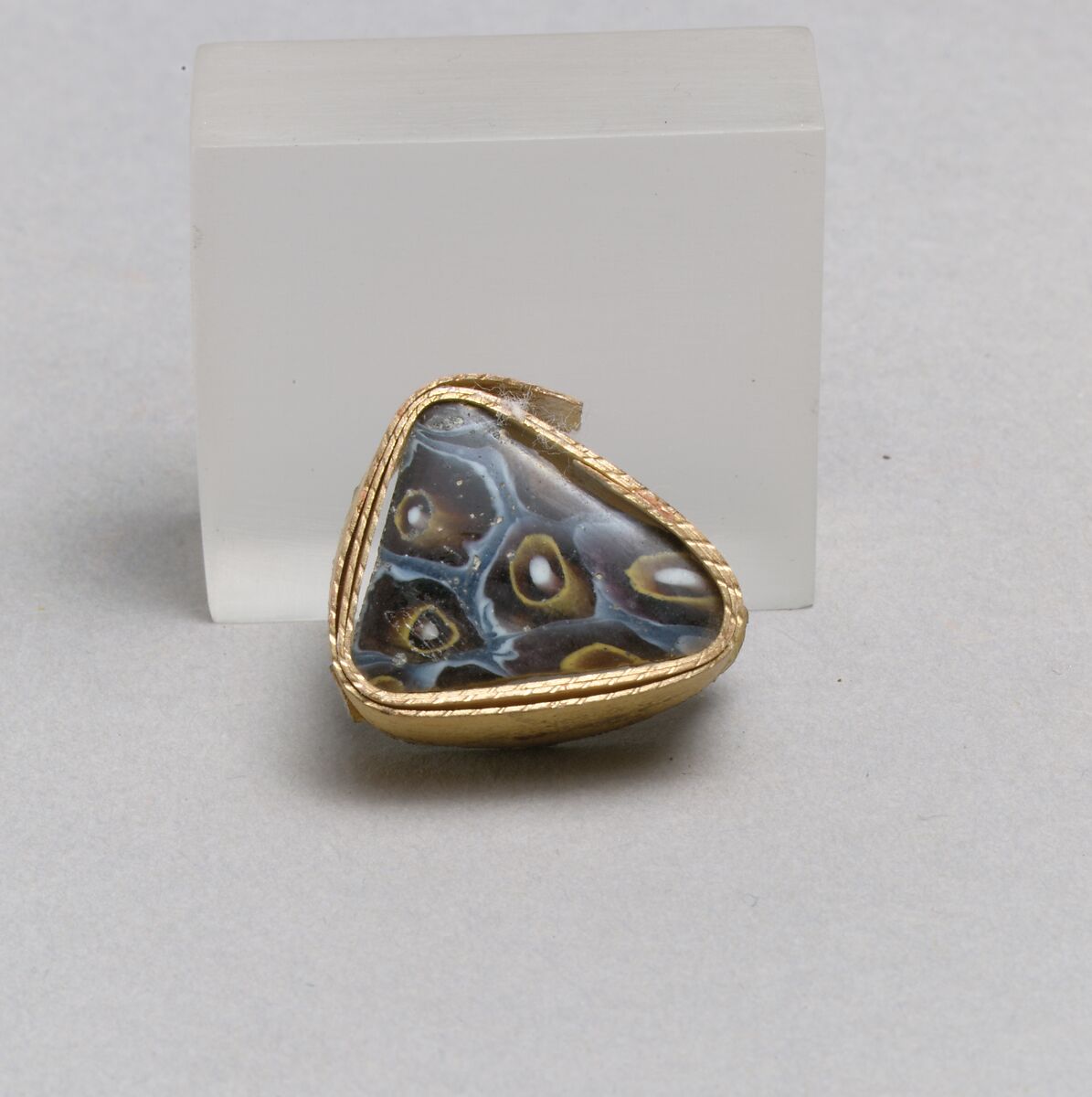 Glass mosaic fragment, Glass, Roman