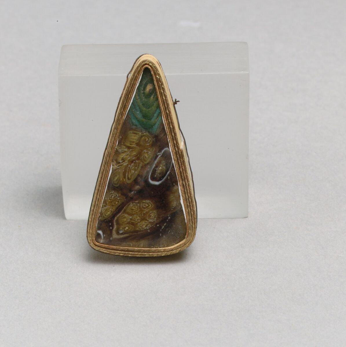 Glass mosaic fragment, Glass, Roman 