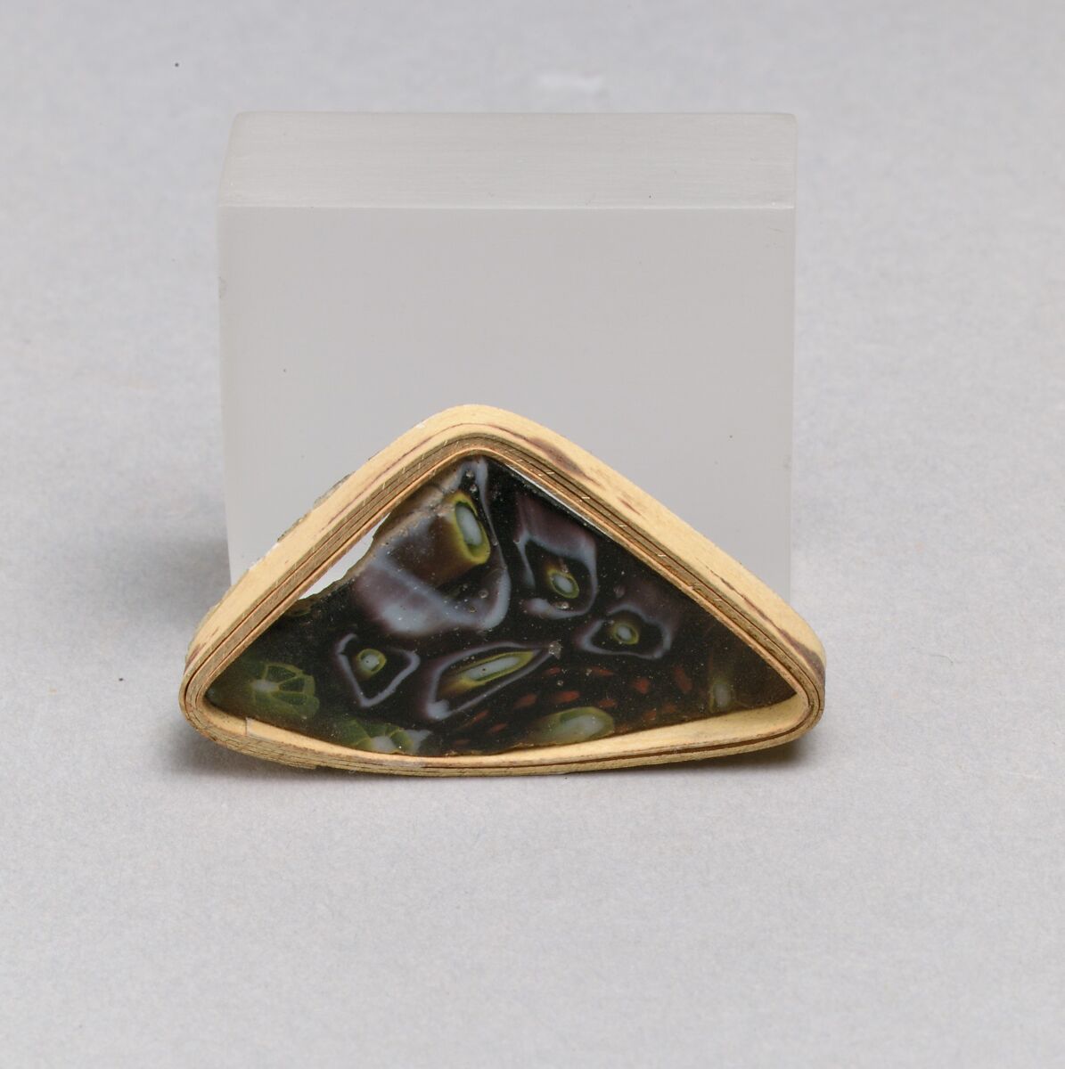 Glass mosaic bowl fragment, Glass, Roman 