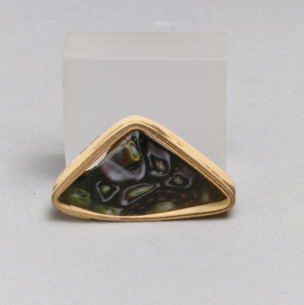 Glass mosaic bowl fragment, Glass, Roman