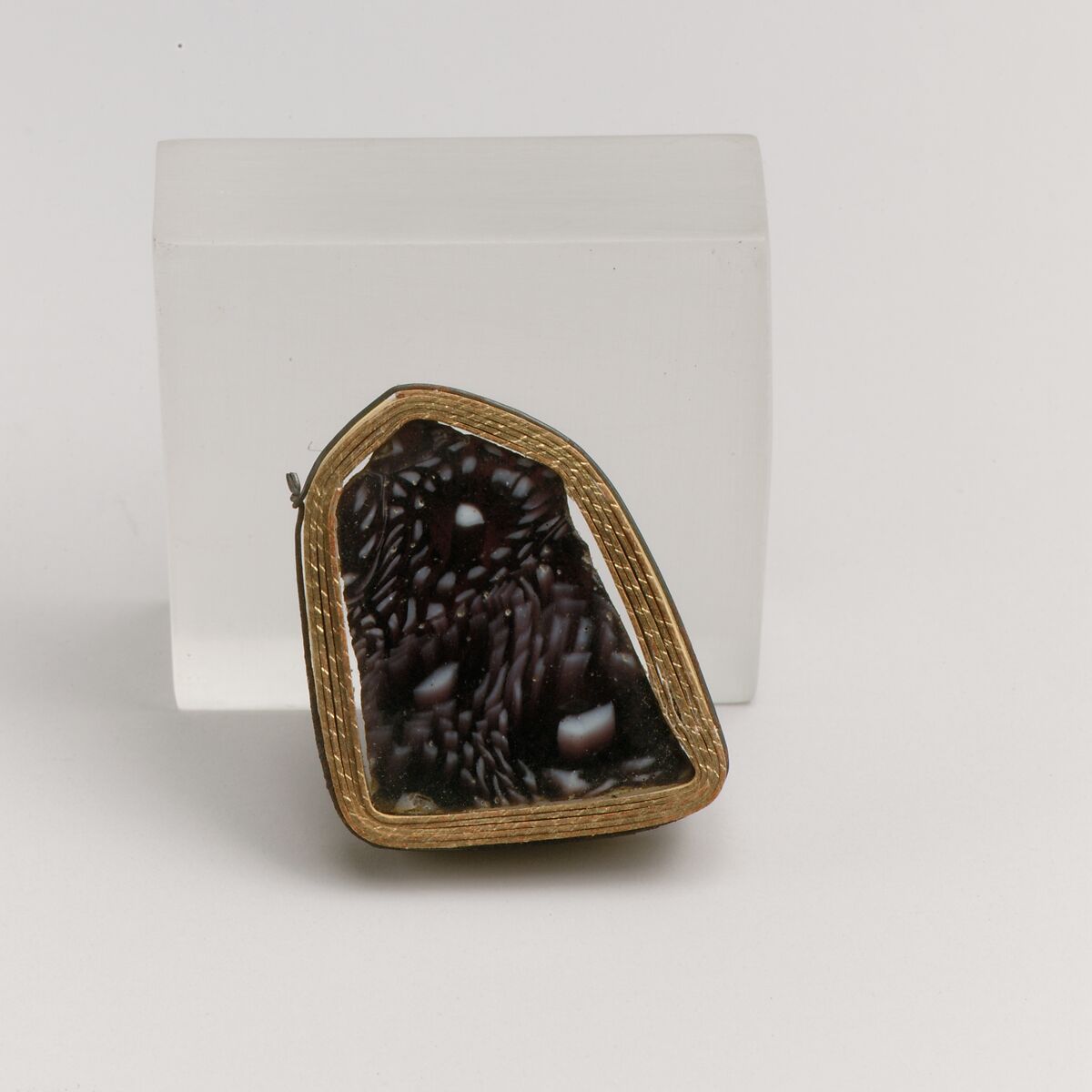 Glass mosaic bowl fragment, Glass, Roman