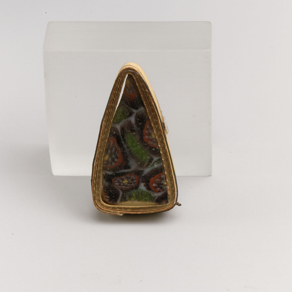 Glass mosaic fragment, Glass, Roman