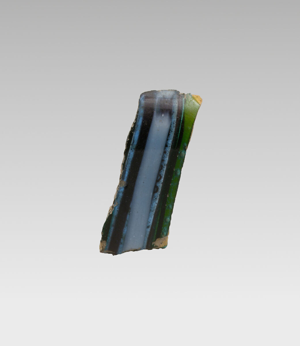 Glass mosaic fragment, Glass, Roman 