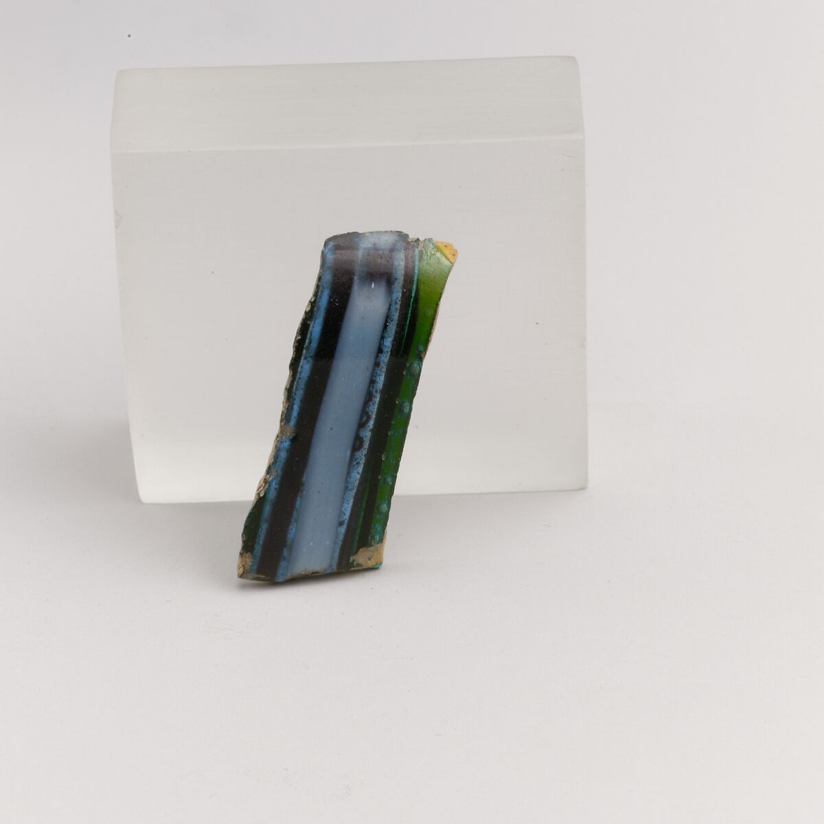 Glass mosaic fragment, Glass, Roman