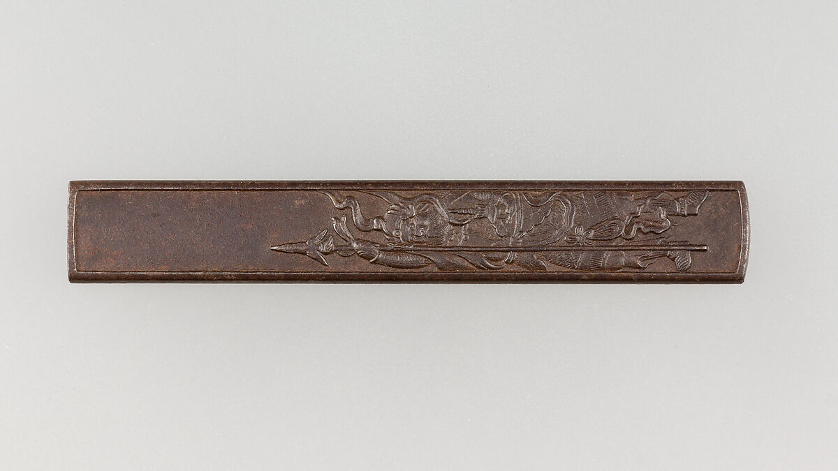 Knife Handle (Kozuka), Joken Mori (Japanese, died 1866), Copper-silver alloy (shibuichi), iron, Japanese 