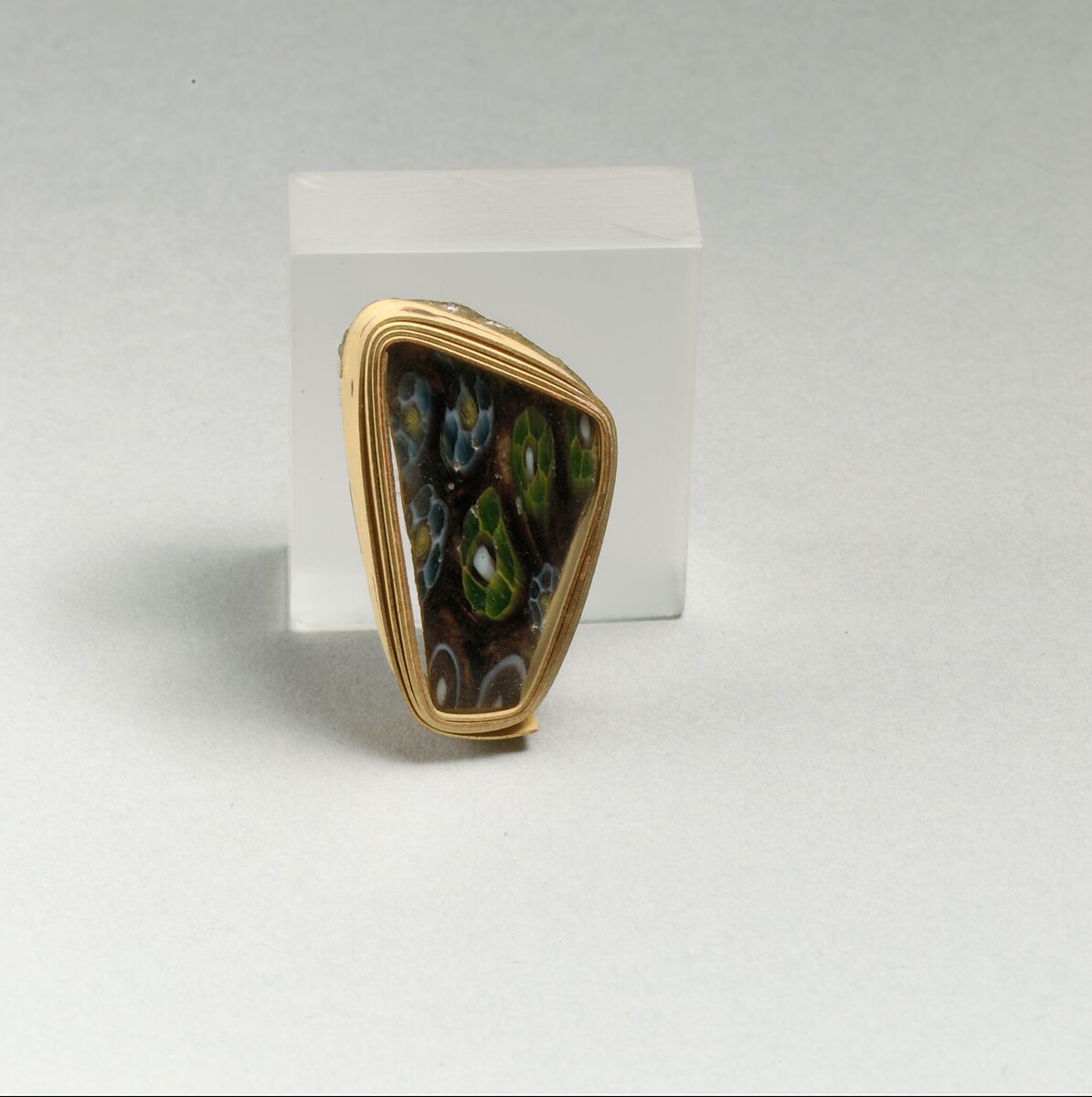 Glass mosaic inlay fragment, Glass, Roman