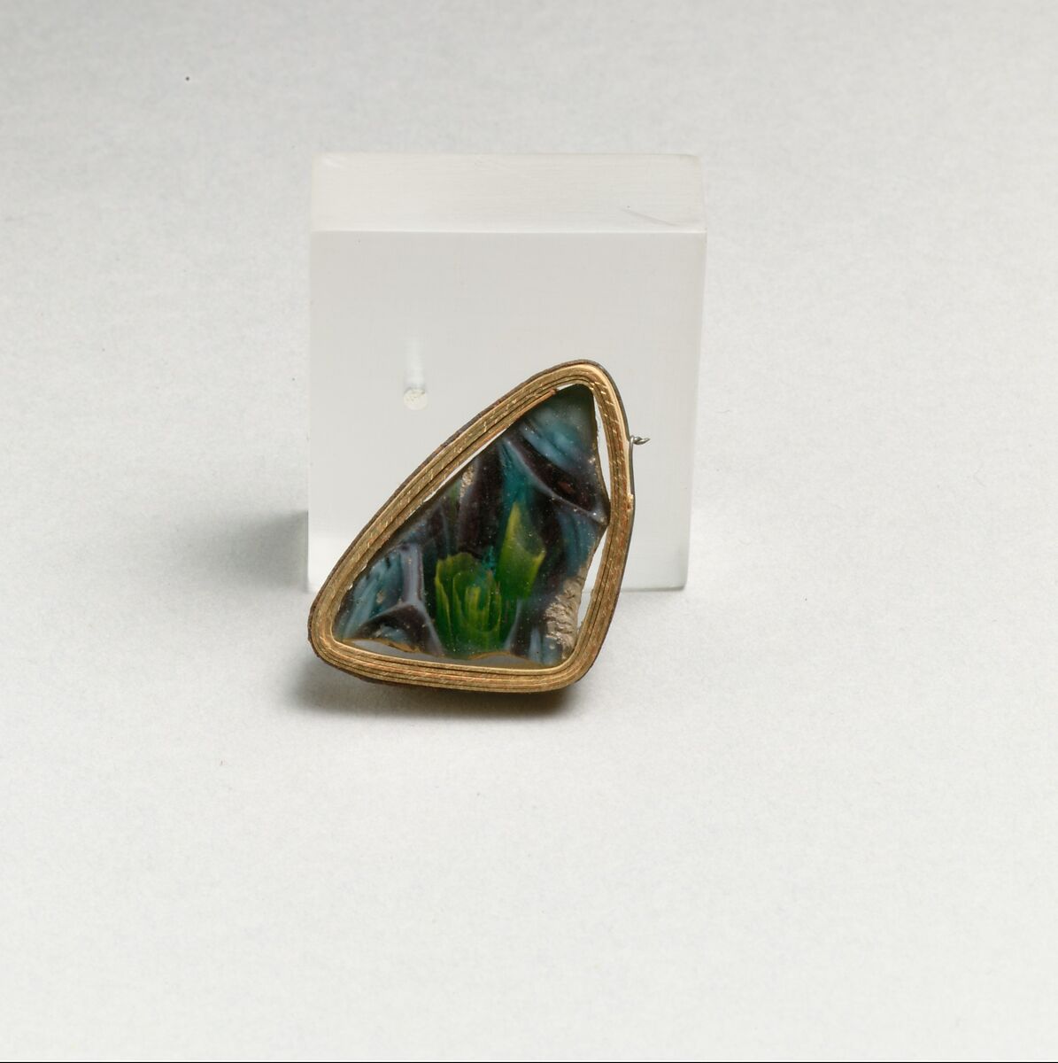 Glass mosaic bowl fragment, Glass, Roman 