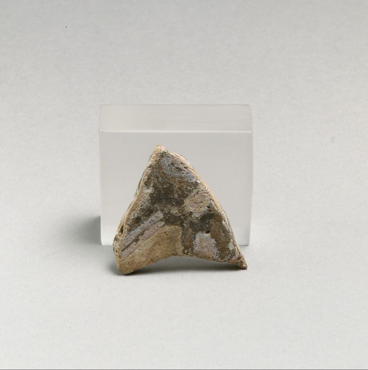 Glass mosaic inlay fragment, Glass, Roman 