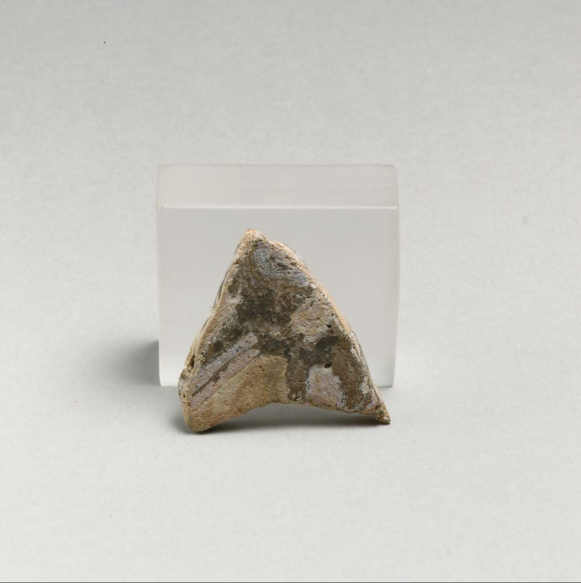 Glass mosaic inlay fragment, Glass, Roman