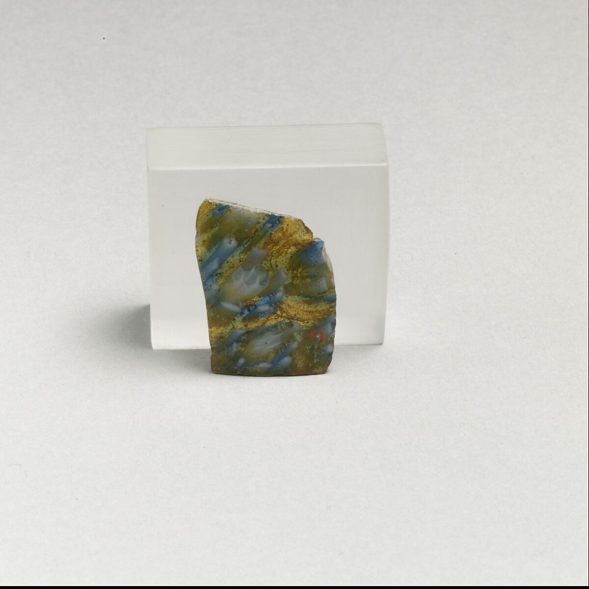 Glass mosaic fragment, Glass, Roman