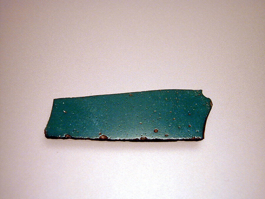 Glass monochrome inlay fragment, Glass, Roman