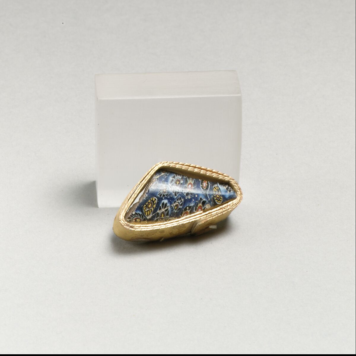Glass mosaic fragment, Glass, Roman