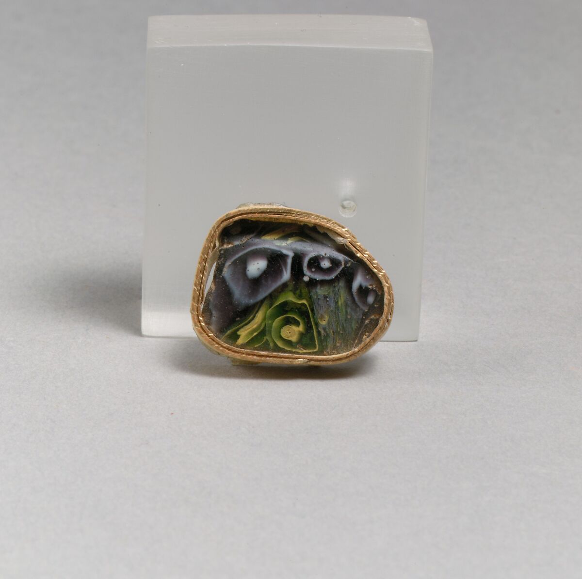 Glass mosaic fragment, Glass, Roman