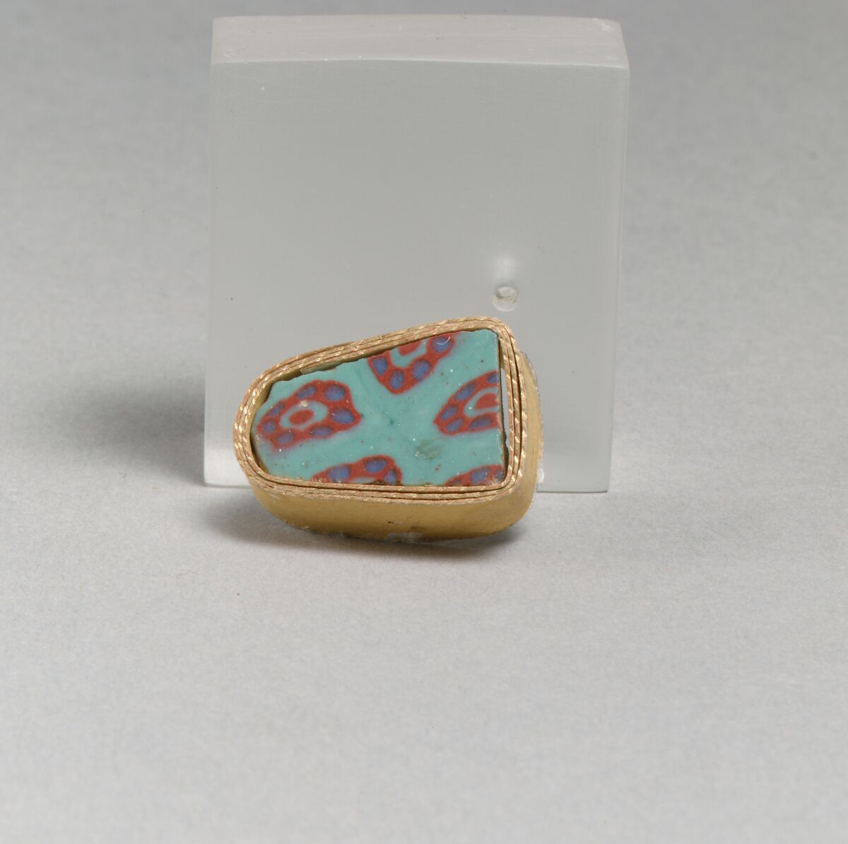 Glass mosaic fragment, Glass, Roman