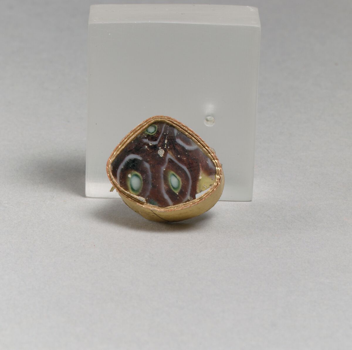 Glass mosaic fragment, Glass, Roman