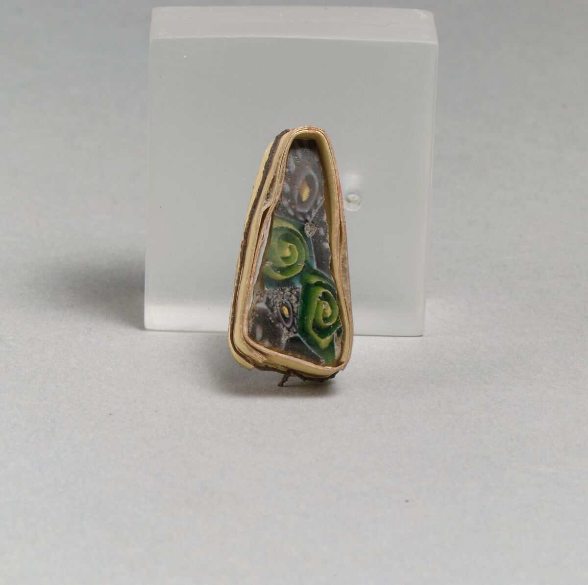 Glass mosaic fragment, Glass, Roman