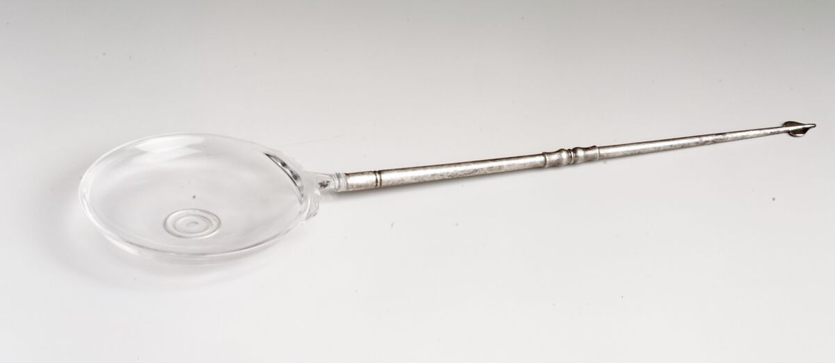 Rock-crystal and silver spoon, Rock crystal and silver, Roman