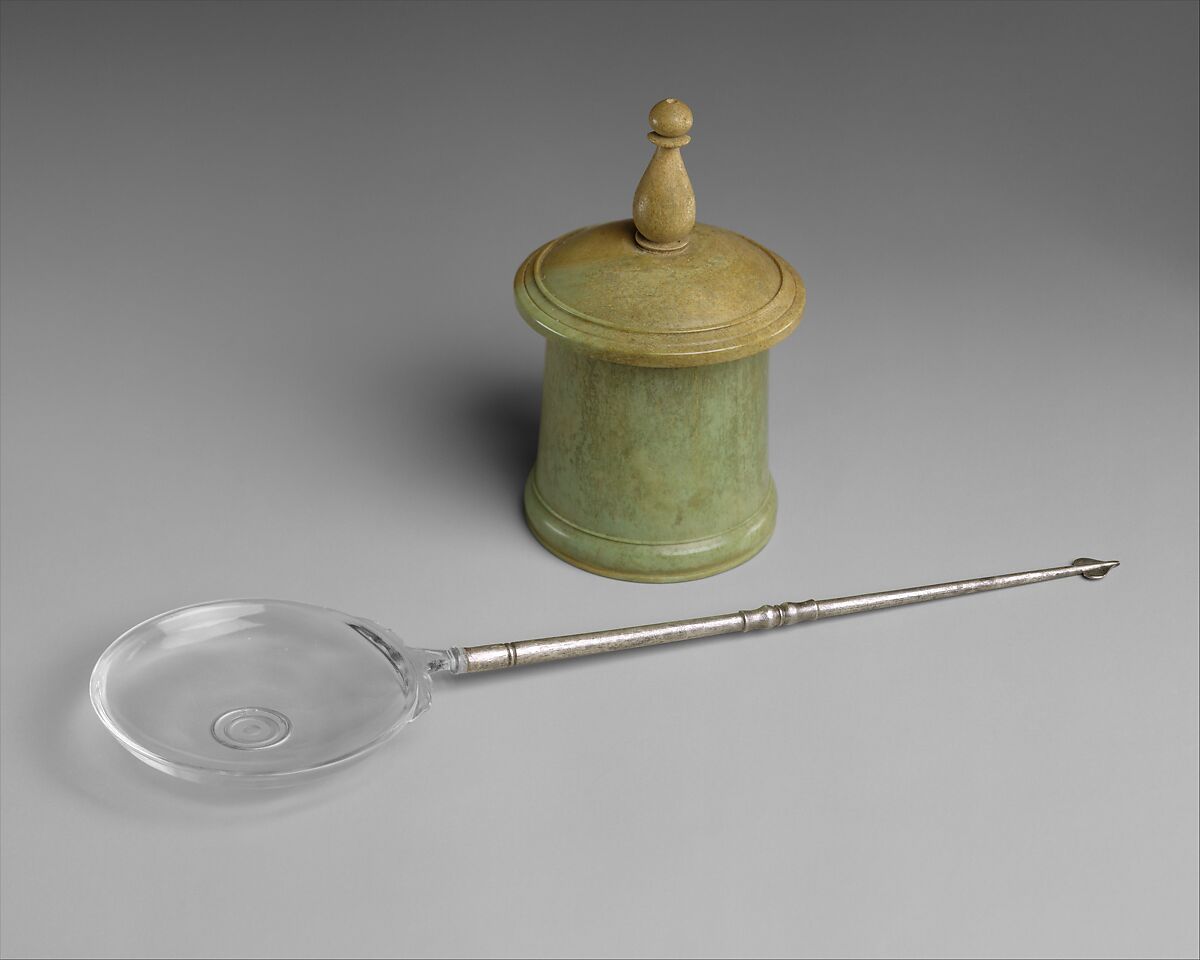 Rock-crystal and silver spoon, Rock crystal and silver, Roman