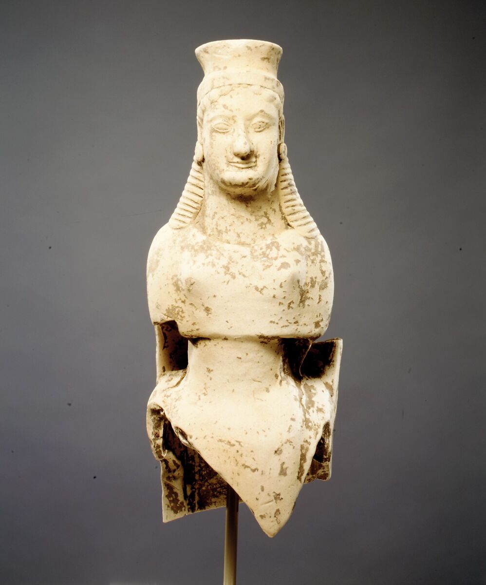 Terracotta figure of a woman, Terracotta, Greek 