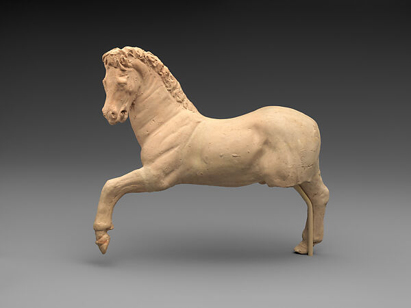 Terracotta statuette of a horse