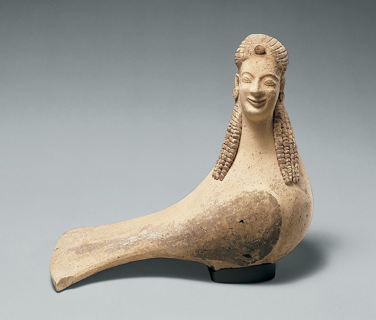 Terracotta statuette of a siren, Terracotta, Greek