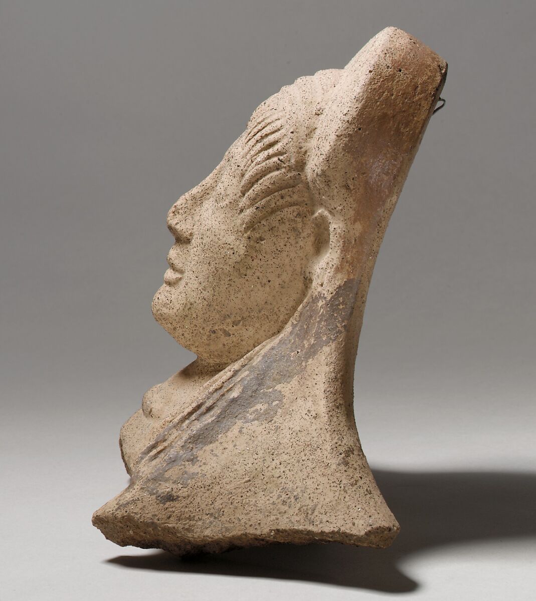 Terracotta protome of a woman, Terracotta, Etruscan