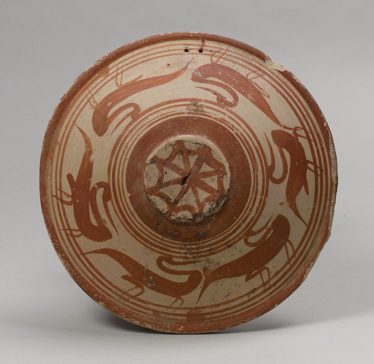 Terracotta plate, Terracotta, Etruscan, Subgeometric, probably Caeretan 