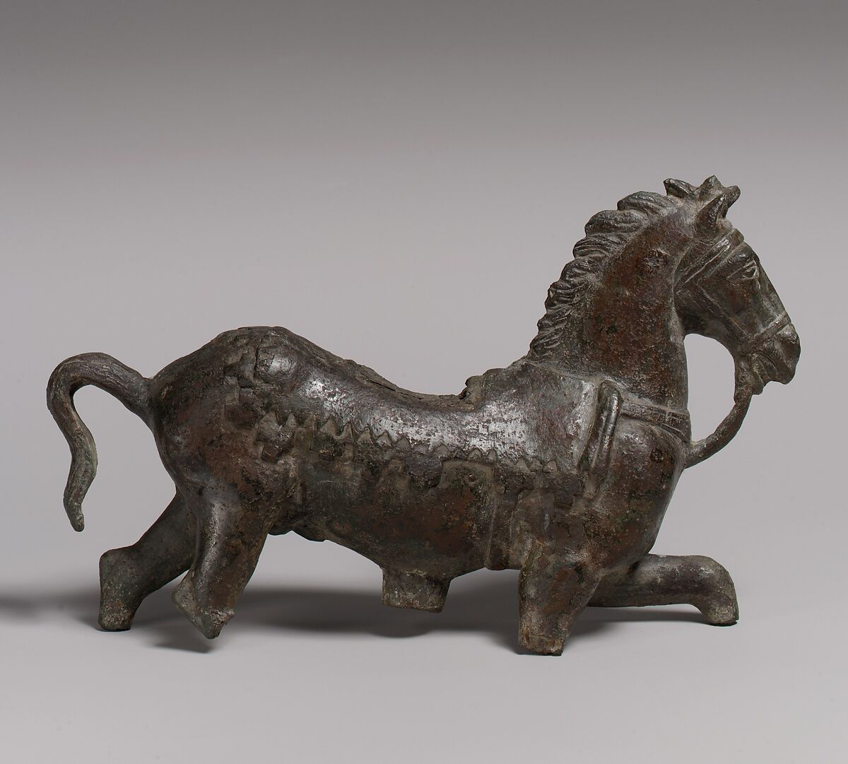 Bronze statuette of a horse, Bronze, Roman 