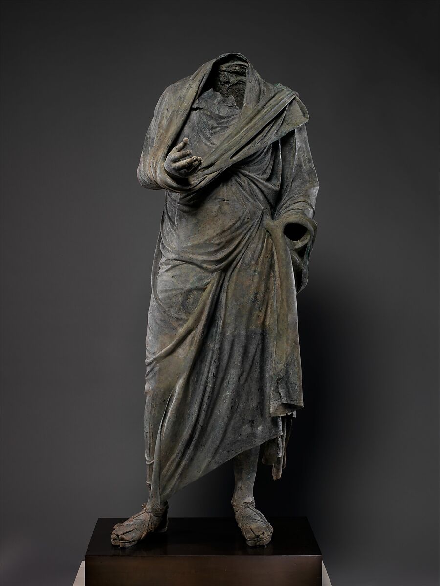 Bronze statue of a man, Bronze, Greek 