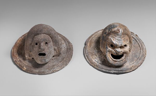 Roman Greek Hellenistic theatrical masks Sculpture Wall 7 tall www.Ne –