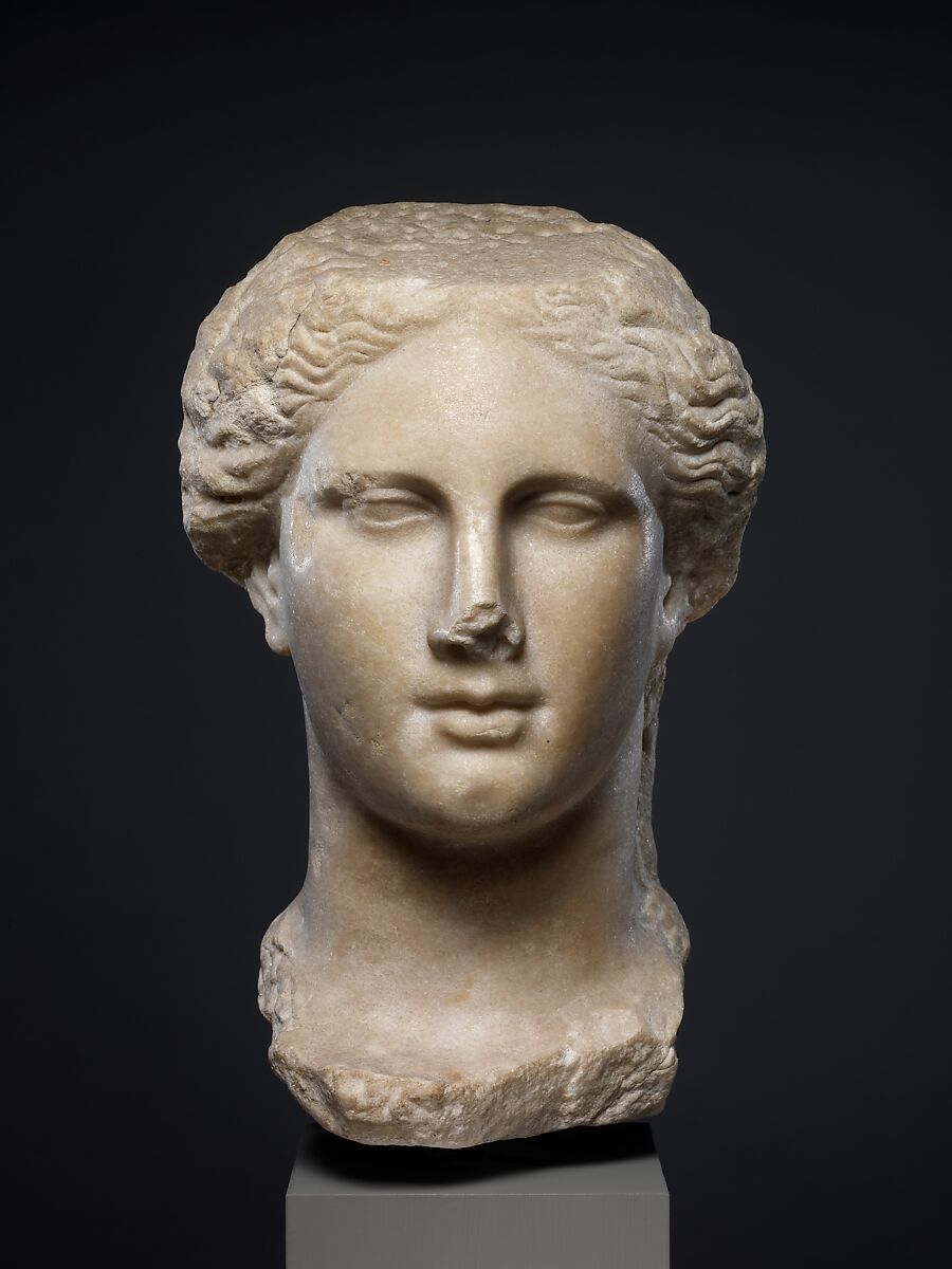 Marble head of a Ptolemaic queen, Marble, Greek