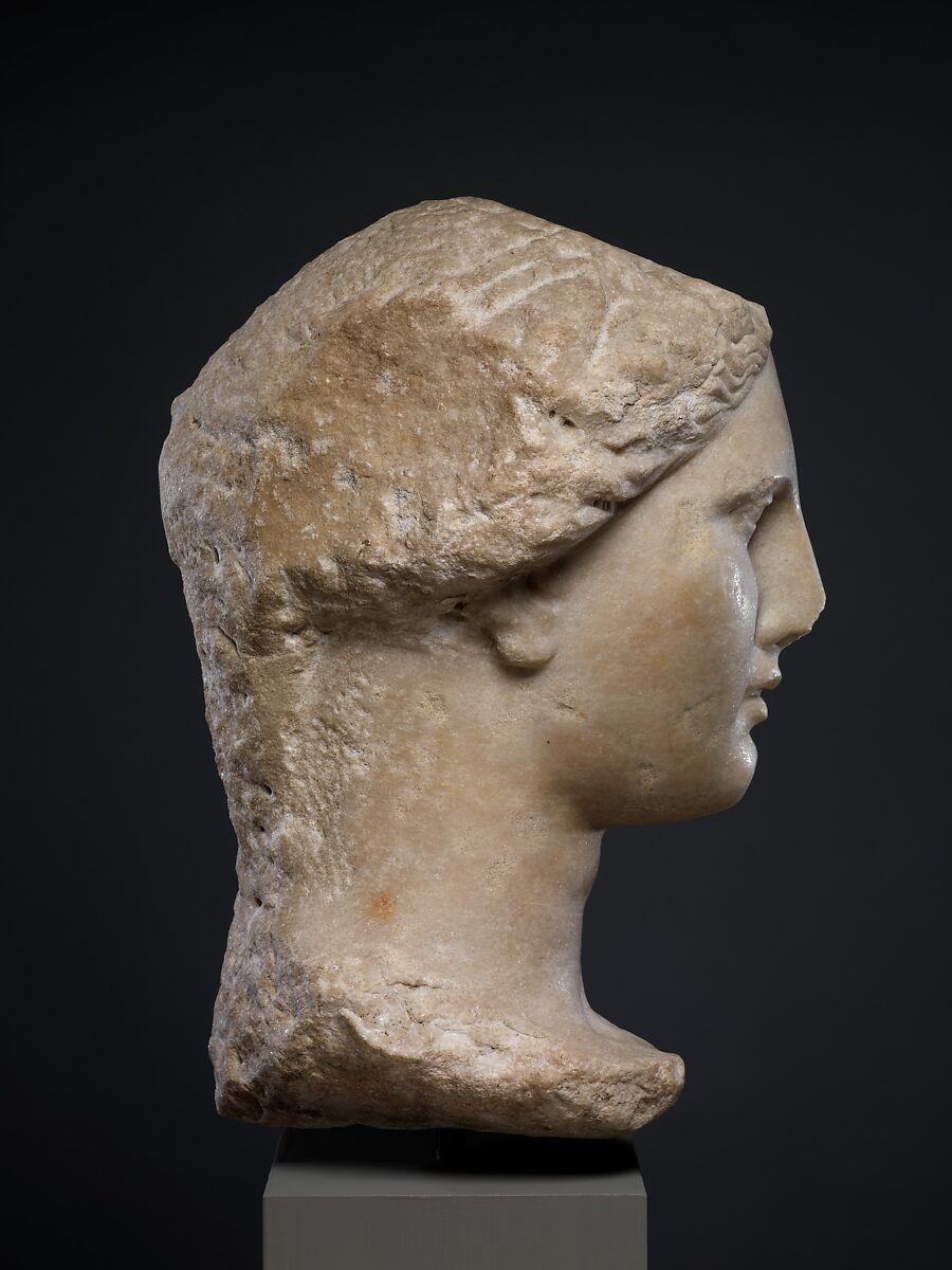 Marble head of a Ptolemaic queen, Marble, Greek
