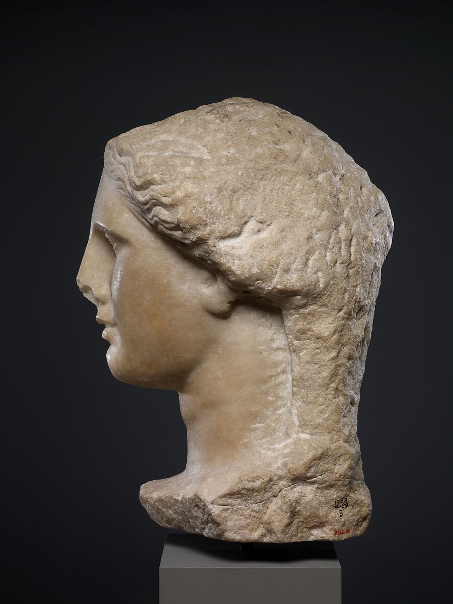 Marble head of a Ptolemaic queen, Marble, Greek